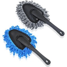 2 Pack Super Soft Microfiber Duster Brush for Car Dash, Home Kitchen, and Comput
