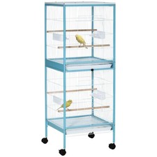 PawHut Large Bird Cage with 1.7 ft. Width for Wingspan,Bird Aviary Indoor with