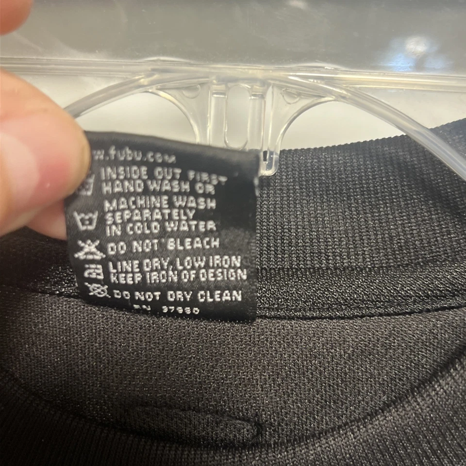 Camiseta deportiva de fútbol vintage FUBU 05 negra gris Y2K niños jóvenes talla M (12/14) Foto 4 de 4