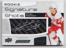 2018-19 Upper Deck Engrained Rookie Signature Shots Michael Rasmussen Rookie