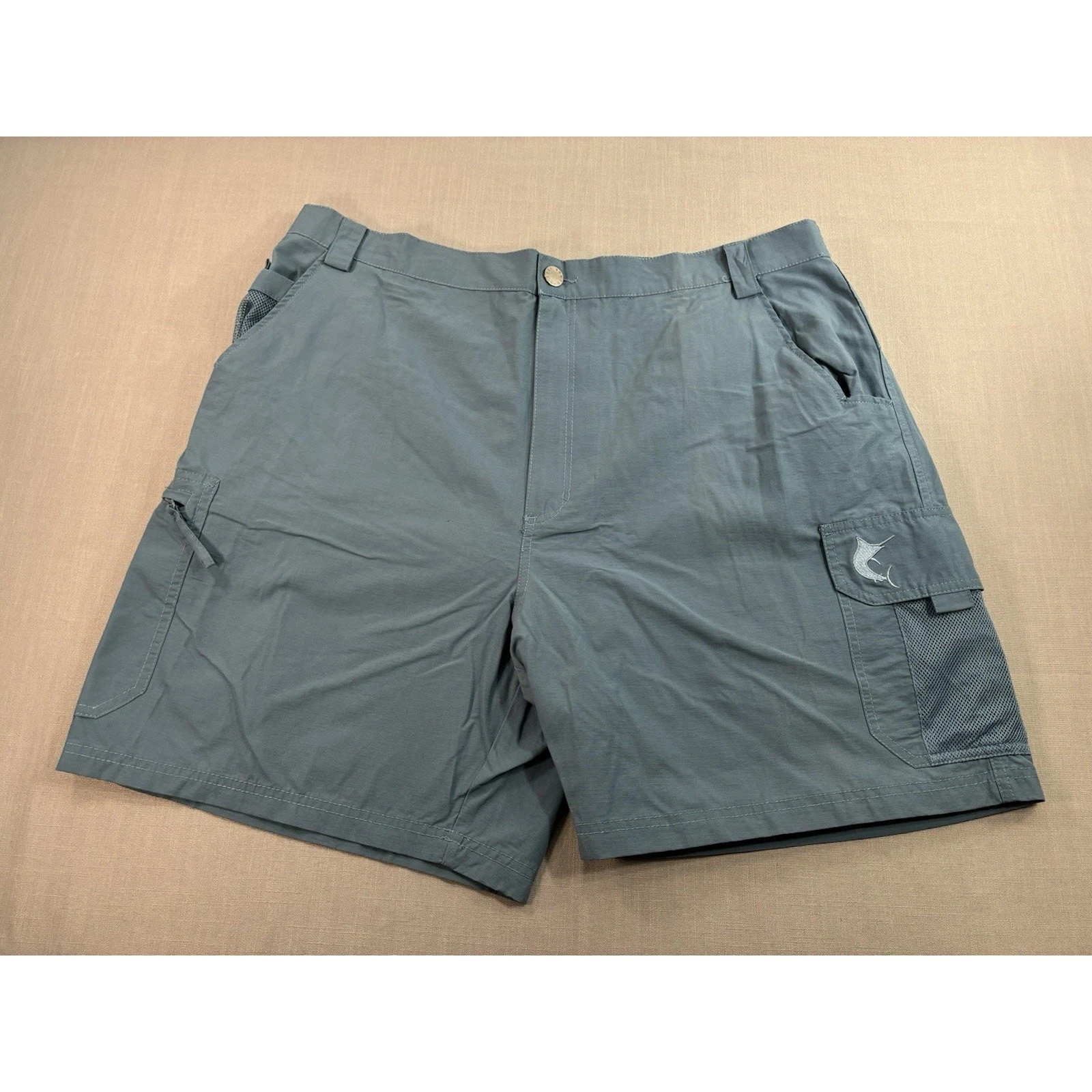 Reel Legends Tarpon Fishing Shorts Mens XL NWT Blue Stretch Performance