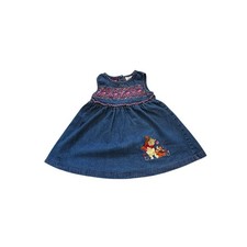 Vintage Winnie the Pooh Denim Dress 2T Embroidered Disney Y2K 90s Rare