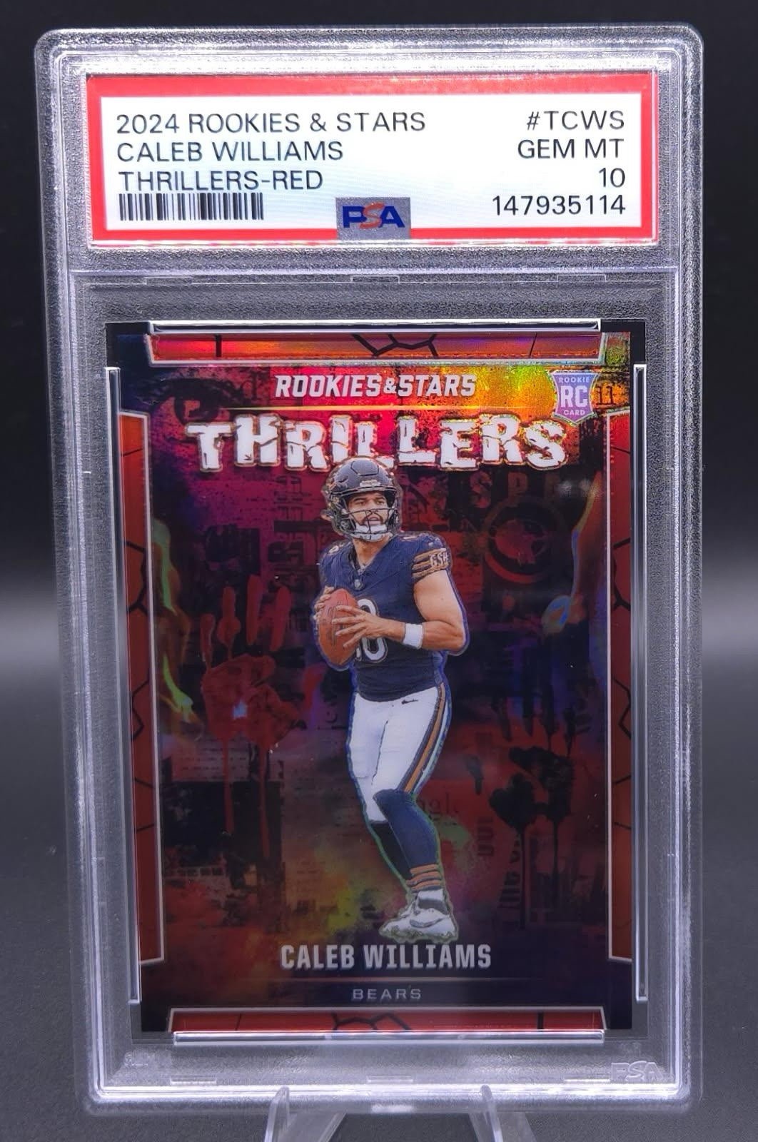 Caleb Williams Panini Rookies & Stars Thrillers #TCWS Red