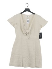 NA-KD A-Line Midi Dress in Tan