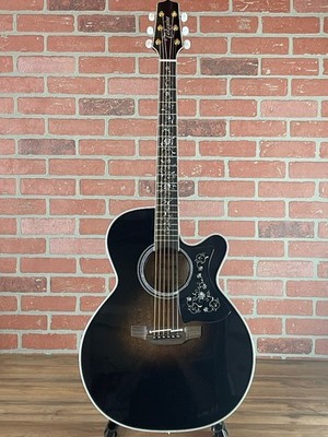 Takamine EF450C-TT TTB NEX Thermal Top Acoustic-electric Guitar - Transparent Bl