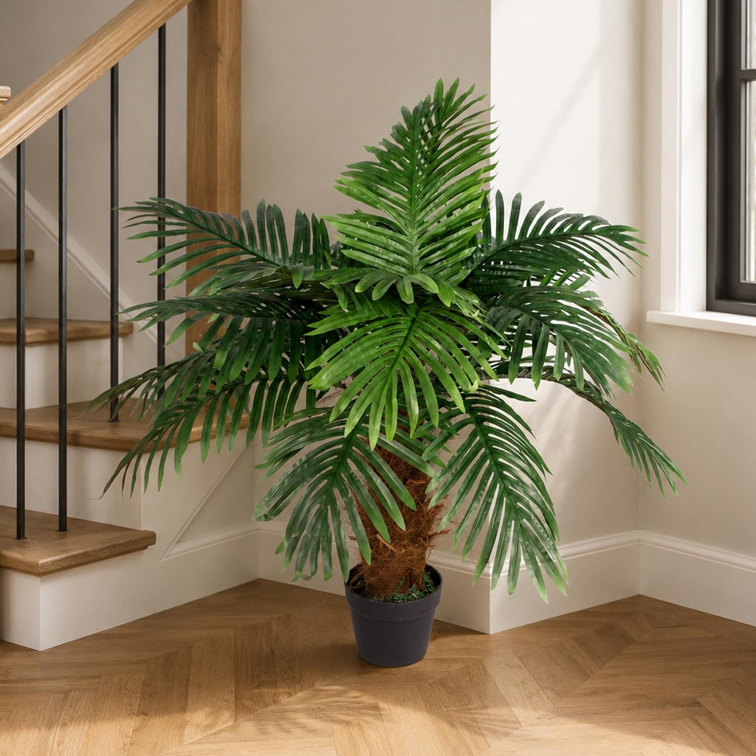 Artificial Princess Palm Tree Green Realistic Faux Indoor Home Office Decor - Image 2