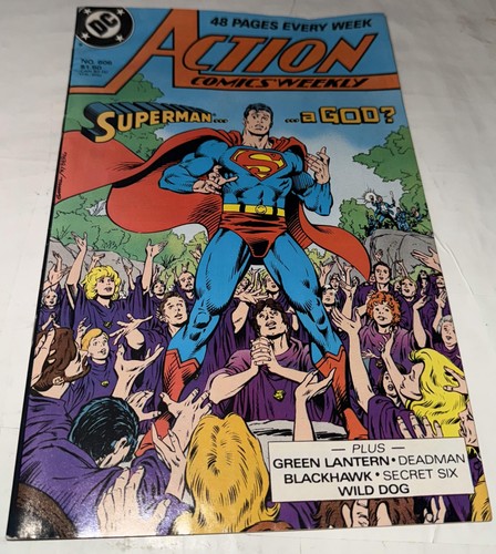 Vintage 1988 DC Action Comics Weekly #606 Comic Superman Green Lantern ...