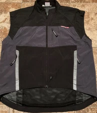 VINTAGE Y2K MTB RACE FACE SHELL VENTED ZIP-UP VEST ( MENS XL ) DISTRESSED