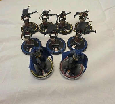 Marvel DC HEROCLIX LOT OF 9 FIGURES BATMAN ROBIN GAME PIECES 2005 WIZKIDS COMICS