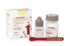 GC Fuji 1 Luting Lining Cement Dental Glass Ionomer Light Yellow Radiopaque