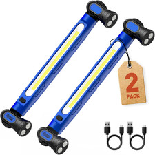 2Pack under Hood Work Light Bar, 3000LM LED Magnetic Light Bar with Hooks, 5200