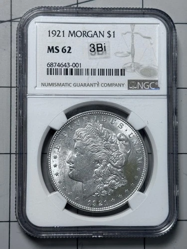 1921 $1 Morgan Silver Dollar NGC MS62 VAM-3BI -- Uncirculated Philadelphia