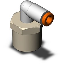 2 pc SMC CORPORATION KQ2L01-35AS Elbow Fitting,Male,for 1/8" tube,1/4NPT