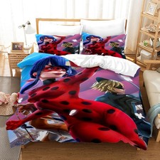 Roter Marienkäfer Superheldin Bettwäsche Set 36.Individuell Bettbezug+Kissenbez.