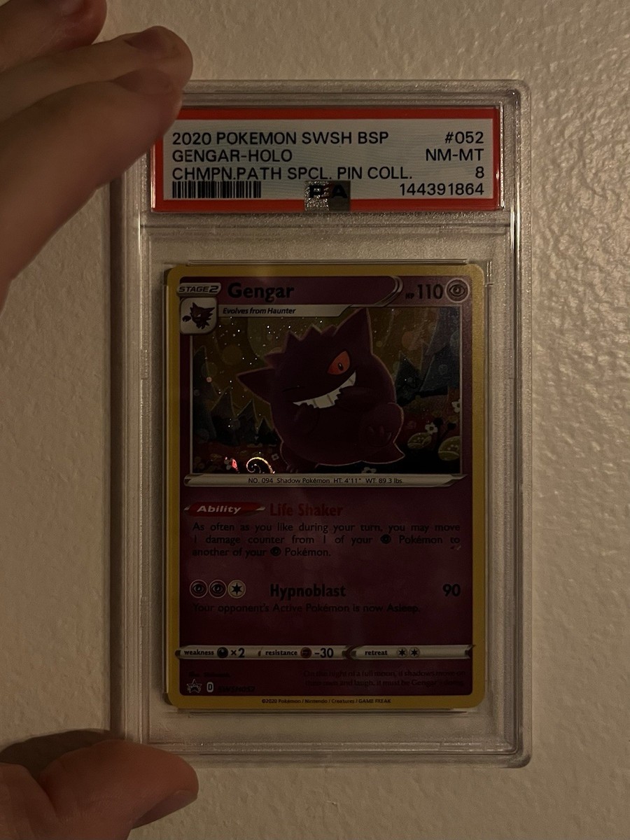 Gengar PSA 8 Pokemon SWSH 2020 Champion's Path Black Star Promo