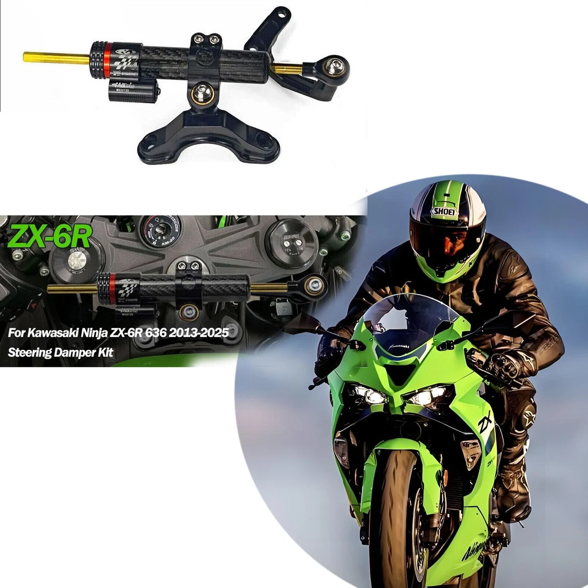 Motorcycle Steering Dampers for Kawasaki Ninja ZX6R for sale | eBay