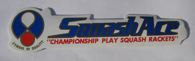 Aufkleber / Sticker SQUASH ACE Championship play Squash Rackets 19 cm breit