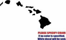 Hawaiian Islands Map Graphic Die Cut decal sticker Car Truck Boat Window 7"