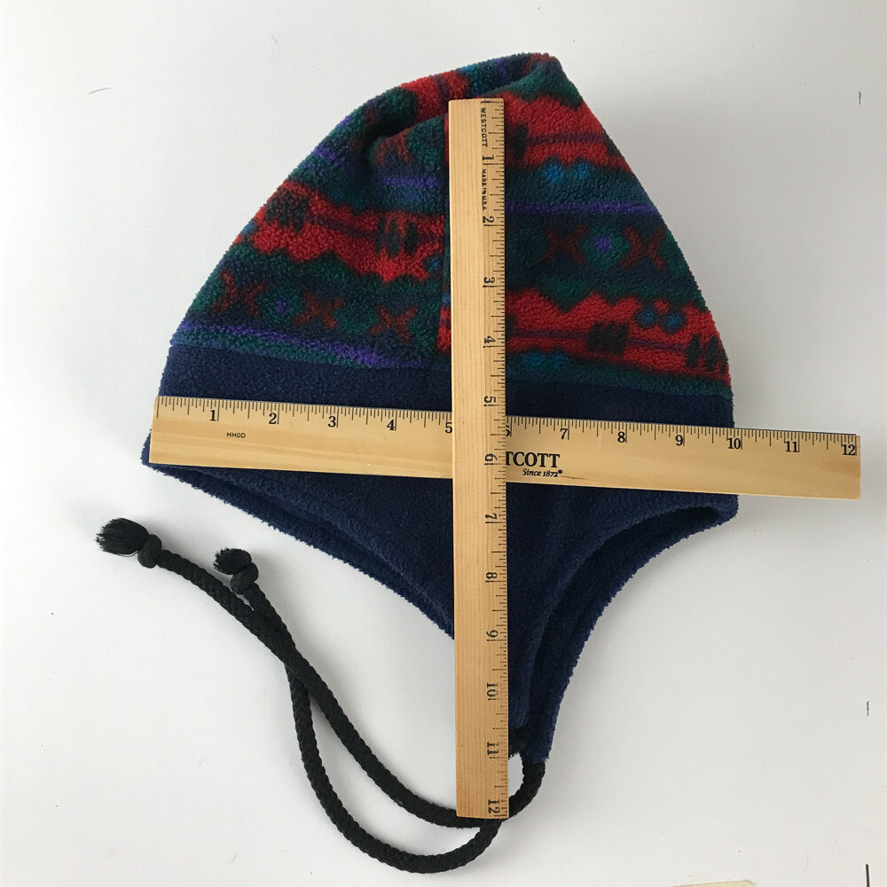 Vintage LL Bean Colorful Pattern Winter Hat Ear Flaps Made  display picture 3