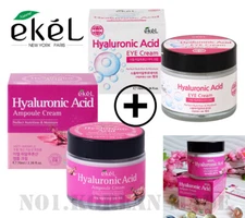 EKEL/1+1 Hyaluronic Acid Ampule Cream 70ml + Eye Care Cream 70ml/NO1.Korean Made
