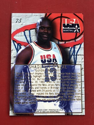 1994 Flair USA Basketball Golden Moment Shaquille O'Neal #75 HOF