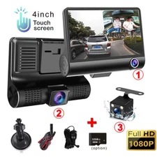 Camara De Seguridad Para Carro Auto 3 lenses Delantero/Trasero/Interior Dash Cam
