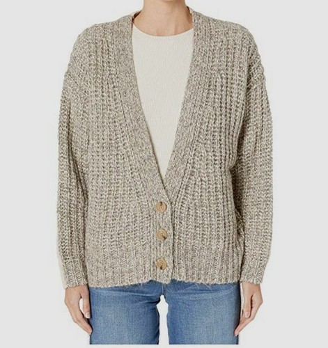 See by Chloe Three-Button Alpaca Cardigan, Beige, Women's, Small