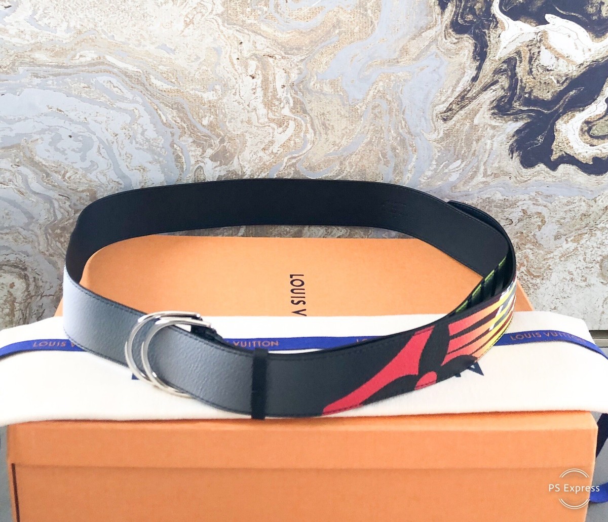 Louis Vuitton Race Speedy Black Leather Belt | eBay display picture 3
