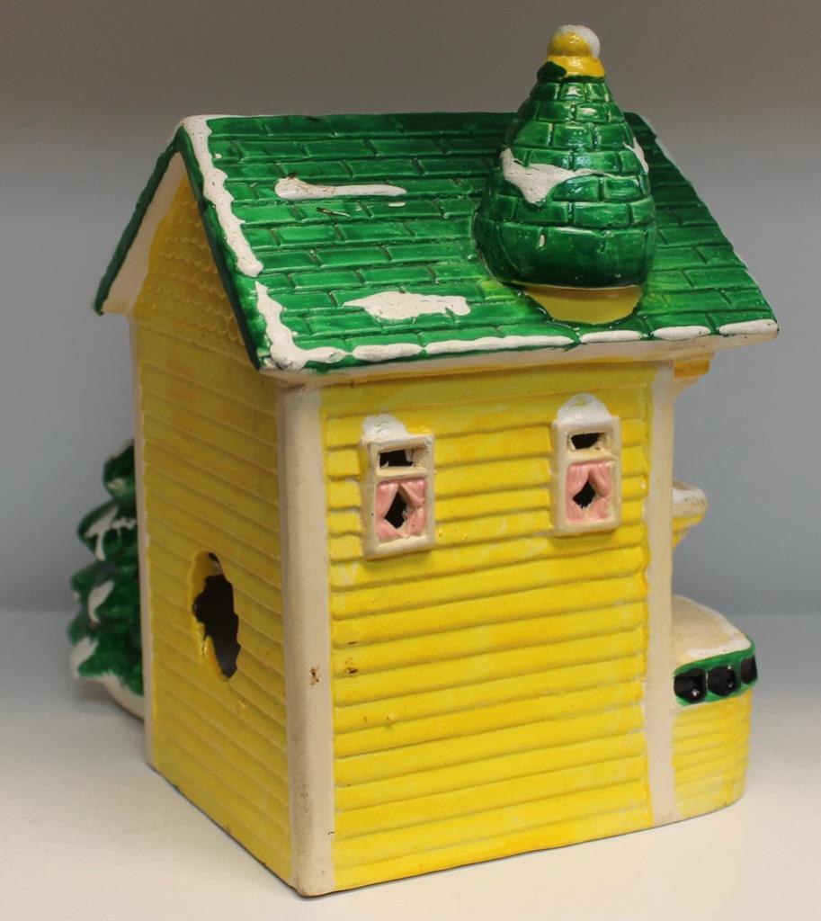 1981 Mann Ceramic Knob Hill House Christmas Village - Yellow | eBay