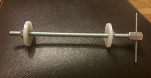 ** HEADSET PRESS TOOL WITH A HANDLE FOR EASE OF USE AND 65mm NYLON PROTECTION **