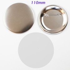 4.33" 110mm Pin Back Button Parts Badges Metal Bottom 100 Sets/Pack DIY Maker