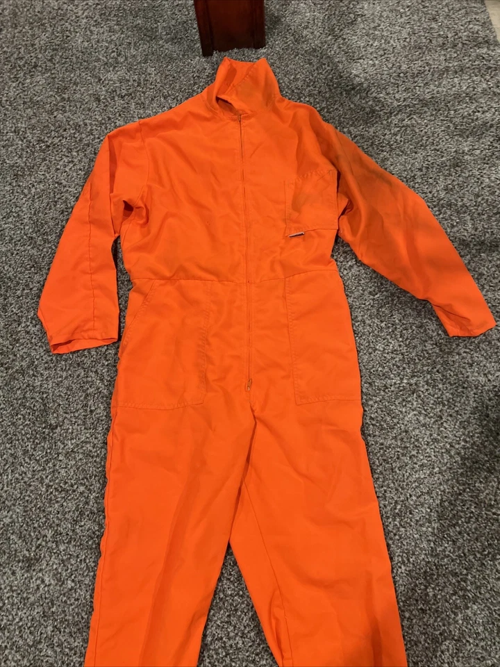 Vintage American Field Orange Hunting Coverall Sportswear Weathershield Made USA - Image 2 of 4