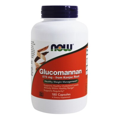 NOW Foods Glucomannan 575 mg., 180 Capsules
