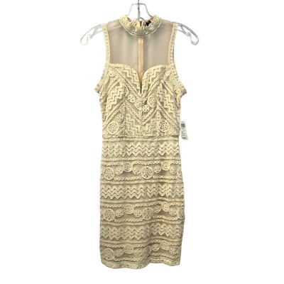 Windsor Sleeveless Lace Sheath Dress Mock Neck Ivory Size Small New Zip | eBay Windsor Sleeveless Lace Sheath Dress Mock Neck Ivory Size Small New Zip | eBay