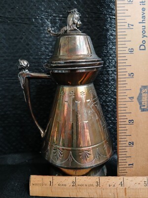 Antique Patented Oct 24, 1865 Meriden Quadruple Plate Ceramic