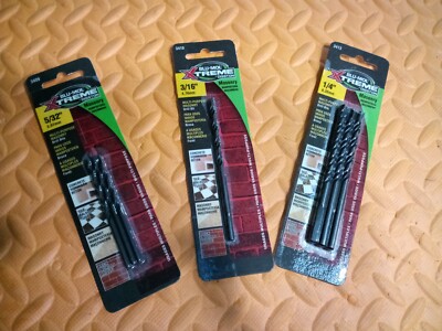 7pcs 1/4 3/16 5/32 Masonry Drill Bits Brick Cement Tile Granite .25 .1875 .15625