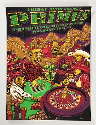 Primus Poster Foxwoods Casino Mashantucket CT 4/5/24 Official