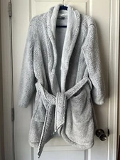 Aerie Women’s Super Soft Plush Short Robe SIZE XS/S Gray