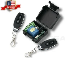 12V DC transmitter 433Mhz Wireless Switch 2 Remote Control for Lights on and off