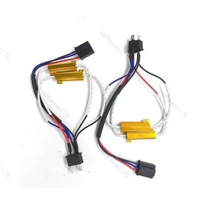 2X H4 Headlight LED Decoder Einzelne Widerstandsleitung Load Resistor 50 8RJ Neu
