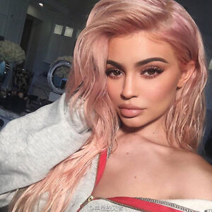 Lacefront Long Natural Pink Blonde Highlight Women Full Celebrity