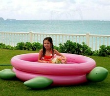Pottery Barn Kids Outdoor Yard Turtle Animal Shaped Pool Water Summer Fun Pink