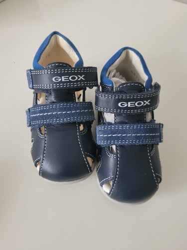 Geox Sandalen 19 Neu mit Karton Jungen Jungs Echtleder Leder Nappa Suede Blau - Bild 2 von 6