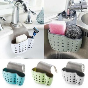 Kitchen Sink Shelf Soap Sponge Drain Rack Bathroom Hanging ...