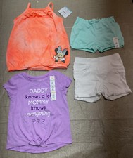 Toddler 24 Months Clothes Lot Shorts T-Shirt Disney Minnie Mouse Romper