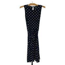 Lauren Ralph Lauren | Dress Sleeveless Polka Dot Navy White Stretch- Size 4