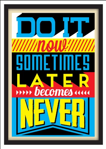 Funny Motivational bumper sticker DO IT NOW 002