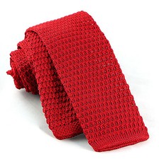 Solid Knit Men's Necktie Skinny 2" Knitted Fashion Wedding Red Neck Tie