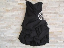 New TEEZE ME Black with Diamante, Strapless Stretch Party Dress size 3 / UK 6