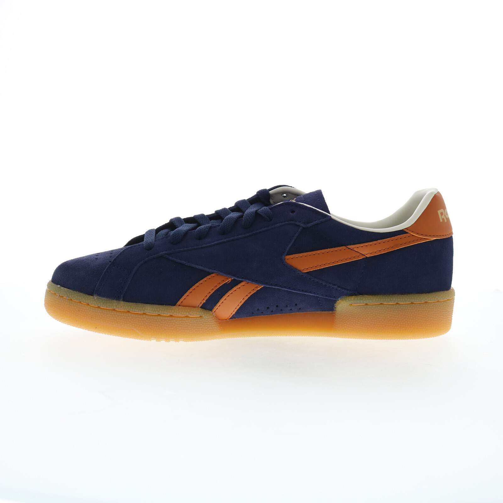 Reebok Club C Grounds UK Mens Blue Suede Lace Up Lifestyle Sneakers Shoes